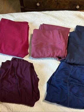 Women’s large Leggings - Navy, Burgundy, Raspberry, dusty pink and blue